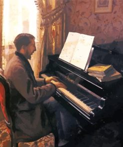 Young Man Playing The Piano Diamond Painting