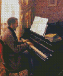 Young Man Playing The Piano Diamond Painting