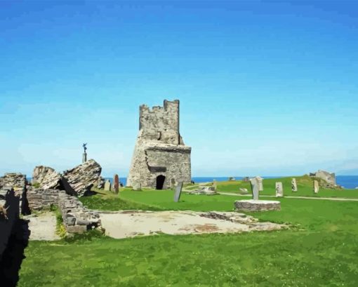 Aberystwyth Ruins Diamond Painting