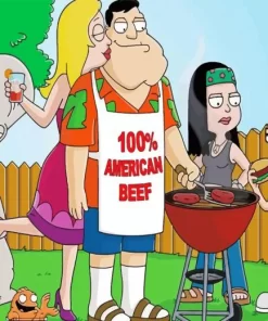 American Dad Bbq Diamond Painting