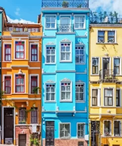 Balat Turkey Colorful Buildings Diamond Painting