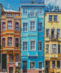 Balat Turkey Colorful Buildings Diamond Painting