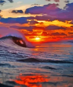 Big Wave Sunrise Diamond Painting