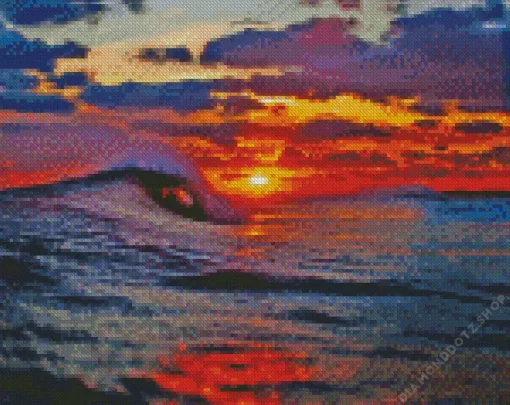 Big Wave Sunrise Diamond Painting