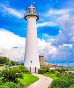 Biloxi Lighthouse Mississippi Diamond Painting