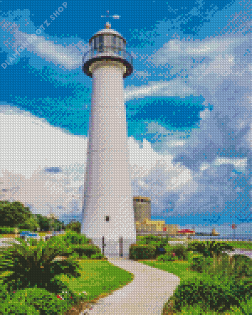 Biloxi Lighthouse Mississippi Diamond Painting