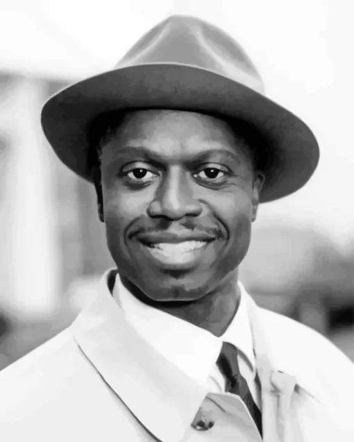 Black And White Andre Braugher Diamond Painting