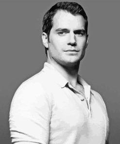 Black And White Henry Cavill Diamond Painting