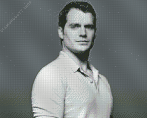 Black And White Henry Cavill Diamond Painting