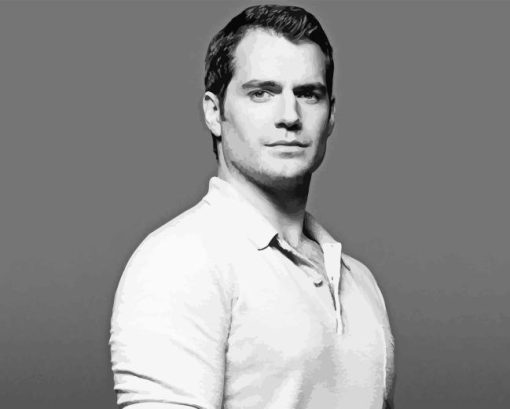 Black And White Henry Cavill Diamond Painting