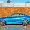 Blue Metallic Car Side View Diamond Painting