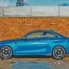 Blue Metallic Car Side View Diamond Painting