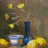 Blue Vase With Lemons Diamond Painting