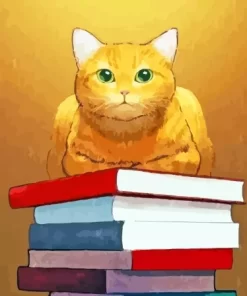 Book Cat Diamond Painting