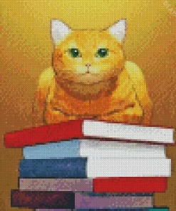 Book Cat Diamond Painting