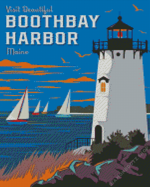 Boothbay harbor Maine Diamond Painting