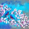 Cherry Blossom And Birds Diamond Painting