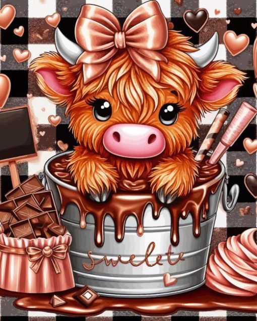 Chocolate Cow Baby Diamond Painting