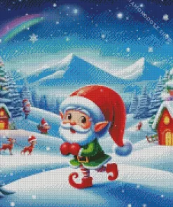 Christmas Dwarf Santa Art Diamond Painting