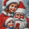 Christmas Children And Santa Diamond Painting