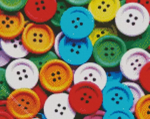 Colorful Buttons Diamond Painting