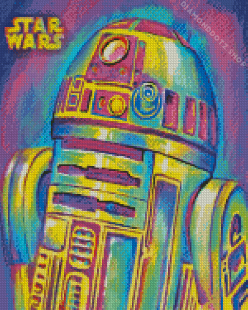 Colorful R2d2 Diamond Painting