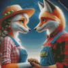 Countryside Fox Couple Diamond Painting