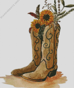 Cowgirl Boot Diamond Painting