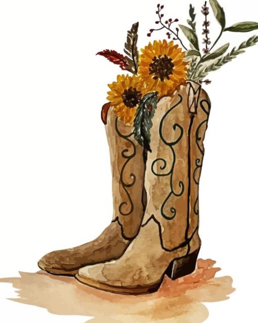 Cowgirl Boot Diamond Painting