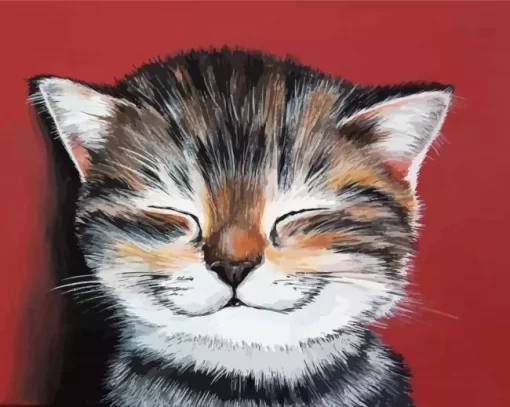 Cute Happy Cat Diamond Painting