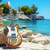 Electric Guitar Seaside Diamond Painting