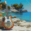 Electric Guitar Seaside Diamond Painting