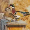 Female And Male Wood Duck Birds Diamond Painting