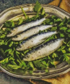 Fresh Sardines Fish Diamond Painting