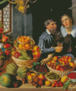 Fruit Sellers Couple Diamond Painting