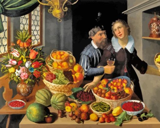 Fruit Sellers Couple Diamond Painting