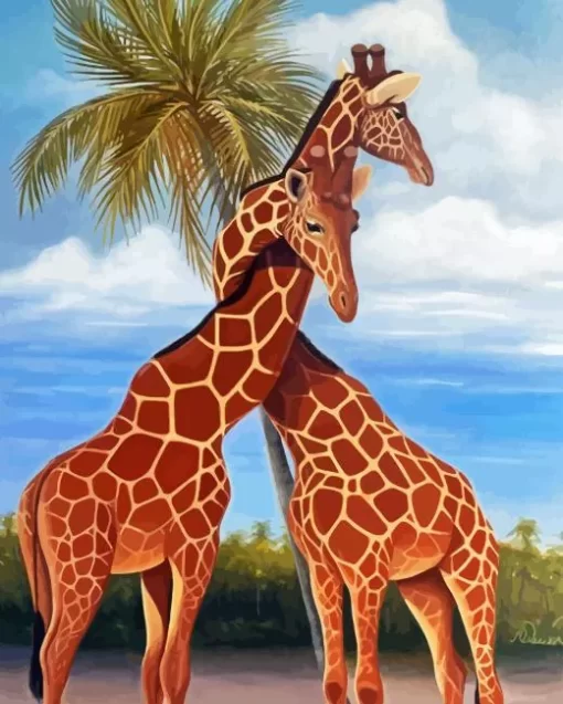 Giraffe Romance Diamond Painting