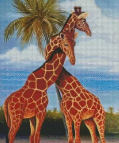 Giraffe Romance Diamond Painting