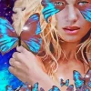 Girl with butterfly Diamond Painting