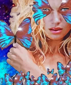 Girl with butterfly Diamond Painting