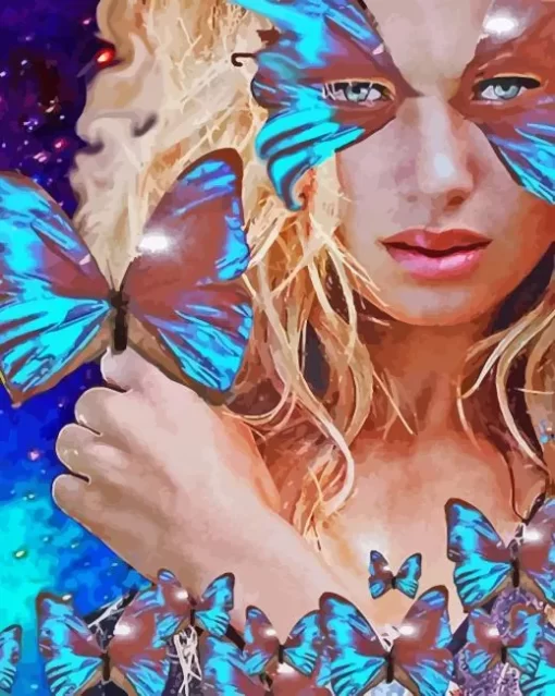 Girl with butterfly Diamond Painting