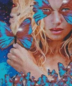 Girl with butterfly Diamond Painting