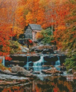 Glade Creek Grist Mill Diamond Painting