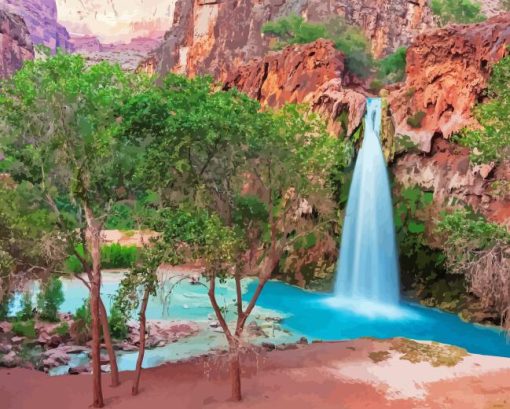 Havasu Falls Landscape Diamond Painting