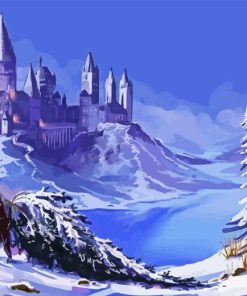 Hogwarts On Snow Diamond Painting