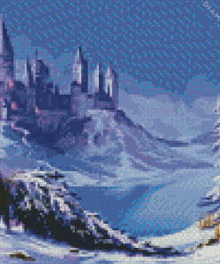 Hogwarts On Snow Diamond Painting