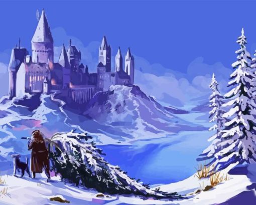 Hogwarts On Snow Diamond Painting