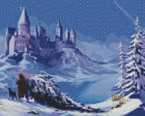 Hogwarts On Snow Diamond Painting