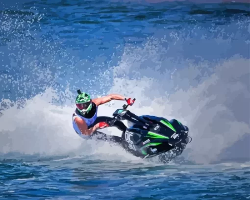 Jet Ski Racing Diamond Painting