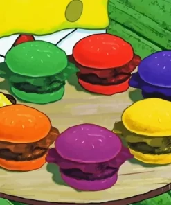 Krabby Patties Diamond Painting